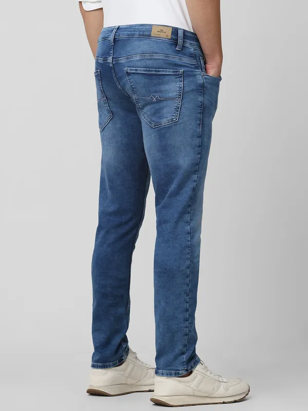 MUFTI blue denim slim fit jeans for men