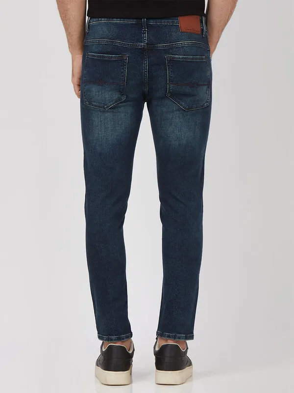 MUFTI blue slim fit washed  jeans