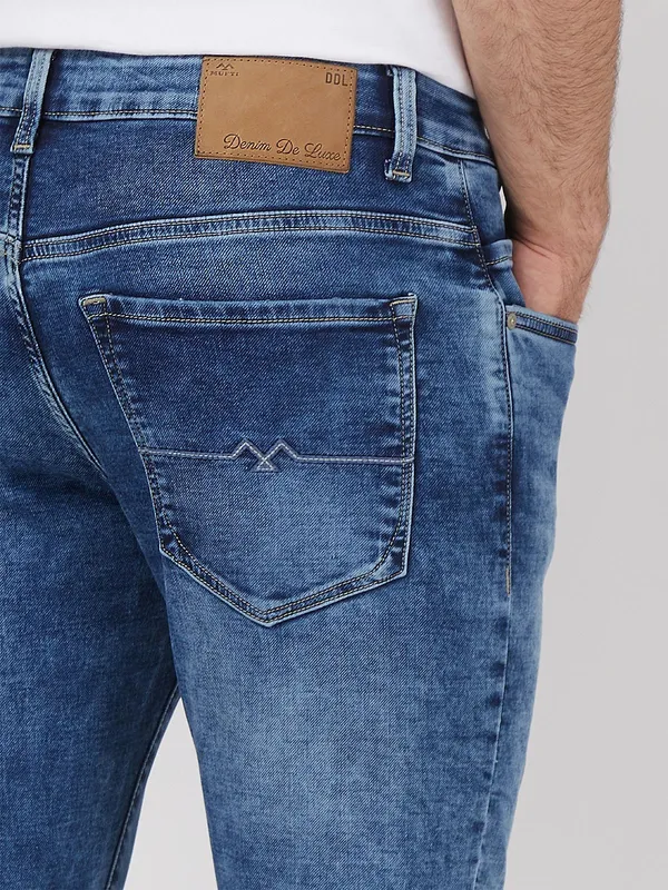 MUFTI blue washed ankle fit jeans