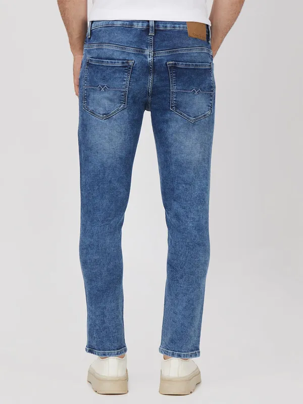 MUFTI blue washed ankle fit jeans