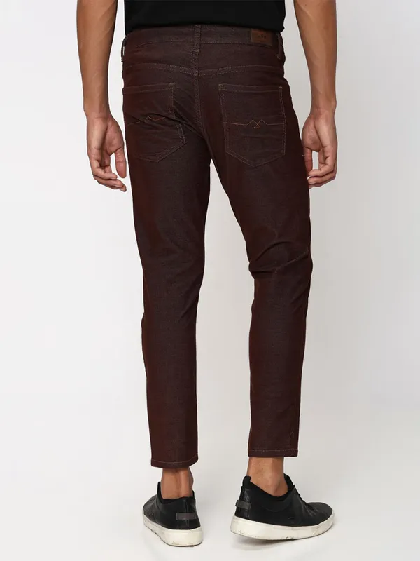 Mufti brown ankle length trouser