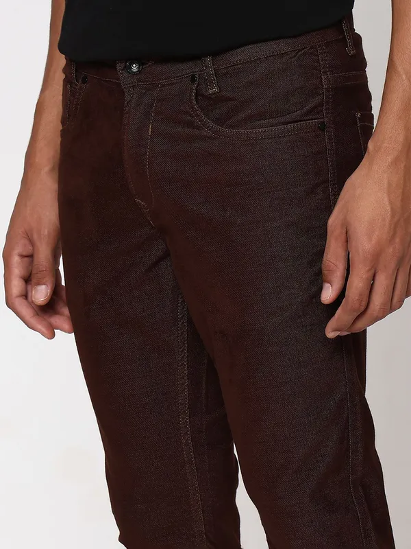 Mufti brown ankle length trouser