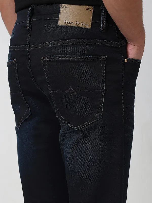 MUFTI dark blue super skinny fit jeans