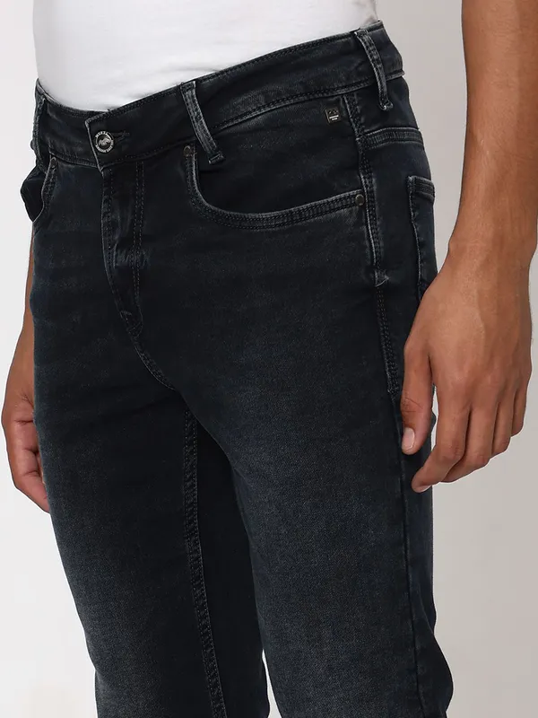 Mufti dark navy denim super slim fit jeans