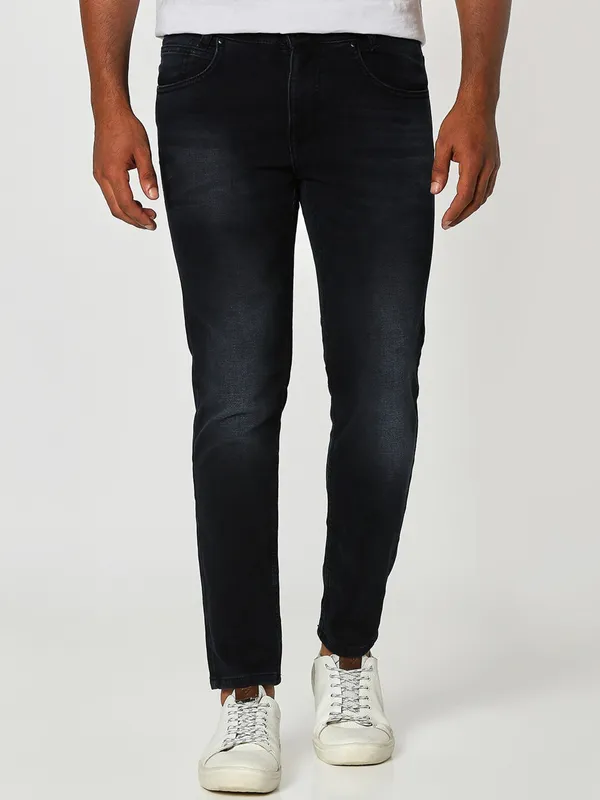 Mufti dark navy washed ankle length jeans
