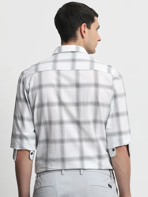 MUFTI flannel grey casual wear cotton shirt