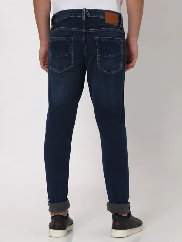 Mufti indigo blue washed skinny fit jeans