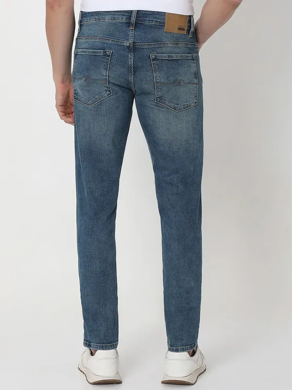 MUFTI light blue skinny fit washed jeans
