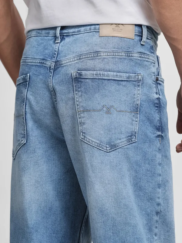 MUFTI light blue ultra loose fit jeans