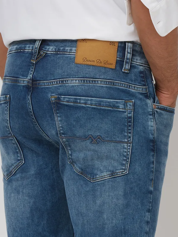 MUFTI light blue washed denim jeans for men