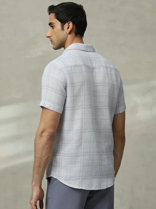 MUFTI lilac purple flannel shirt for men