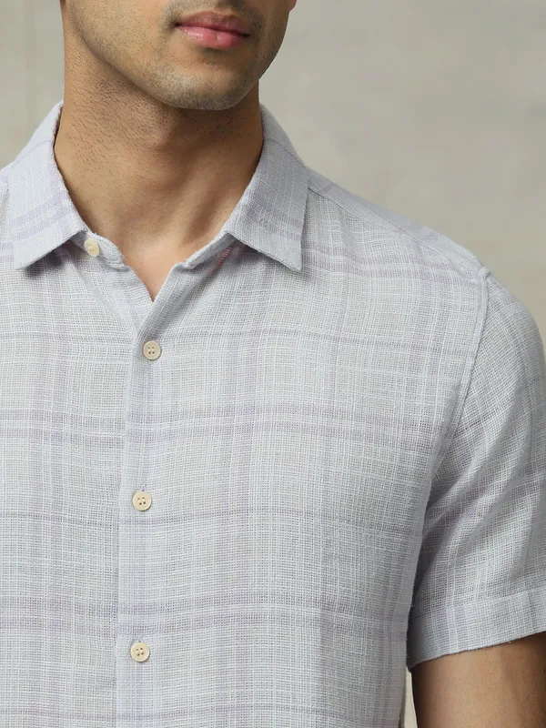 MUFTI lilac purple flannel shirt for men