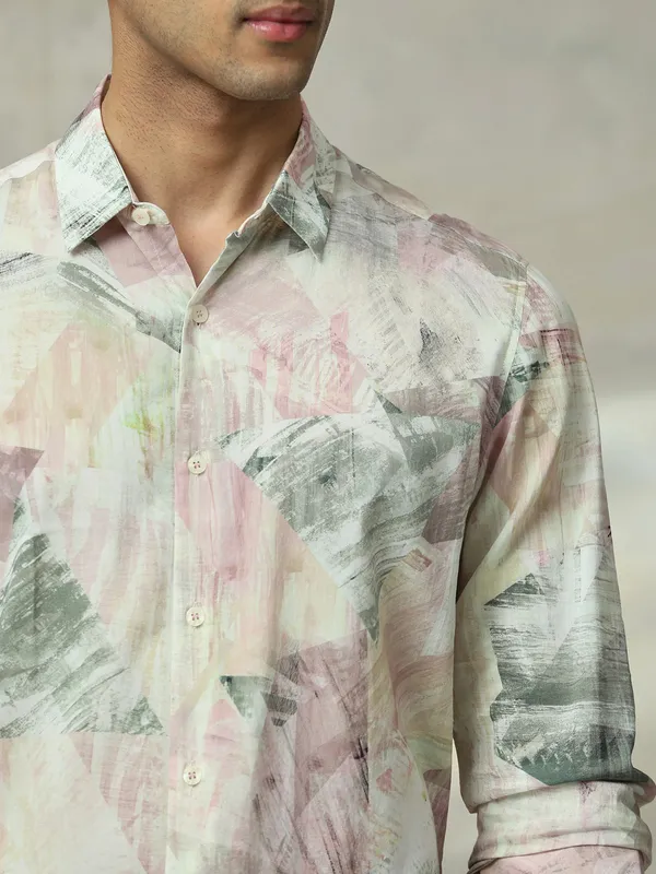 MUFTI multi colured casual slim fit shirt for men
