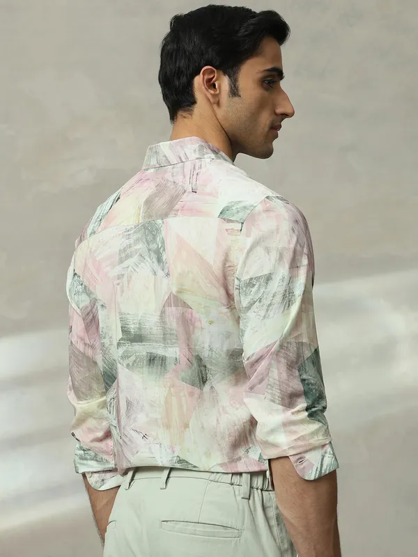 MUFTI multi colured casual slim fit shirt for men