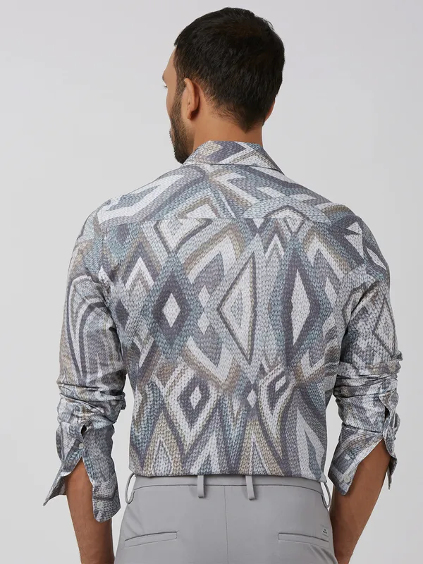 MUFTI multi  flashy cotton printed shirt