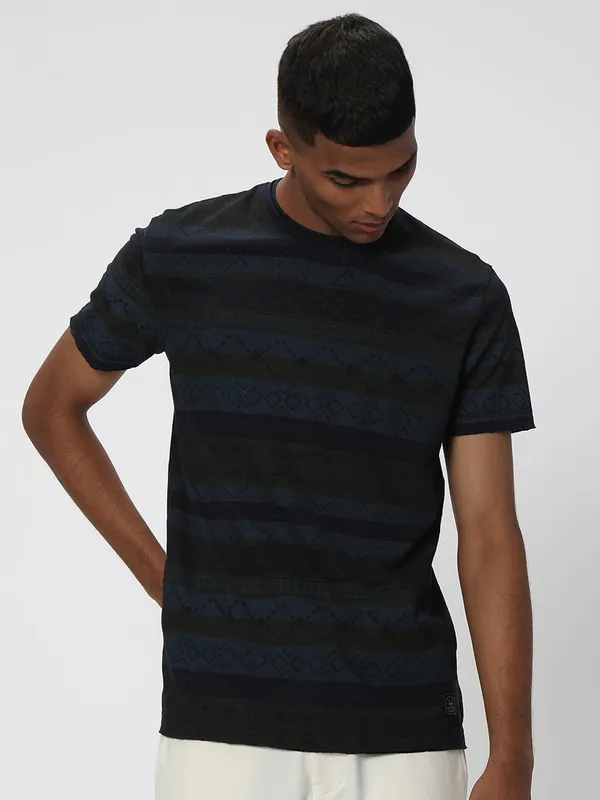 Mufti navy and olive cotton t shirt