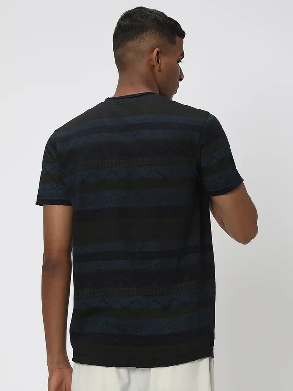 Mufti navy and olive cotton t shirt