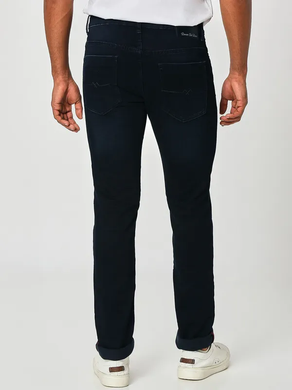 Mufti navy slim fit light washed jeans
