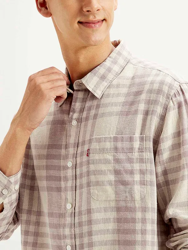MUFTI onion pink flannel casual shirt for men