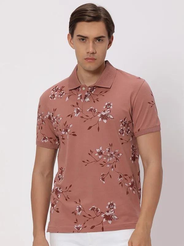 Mufti onion pink printed t shirt