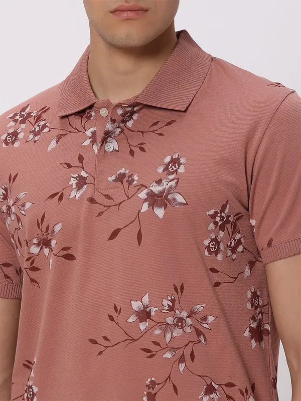 Mufti onion pink printed t shirt