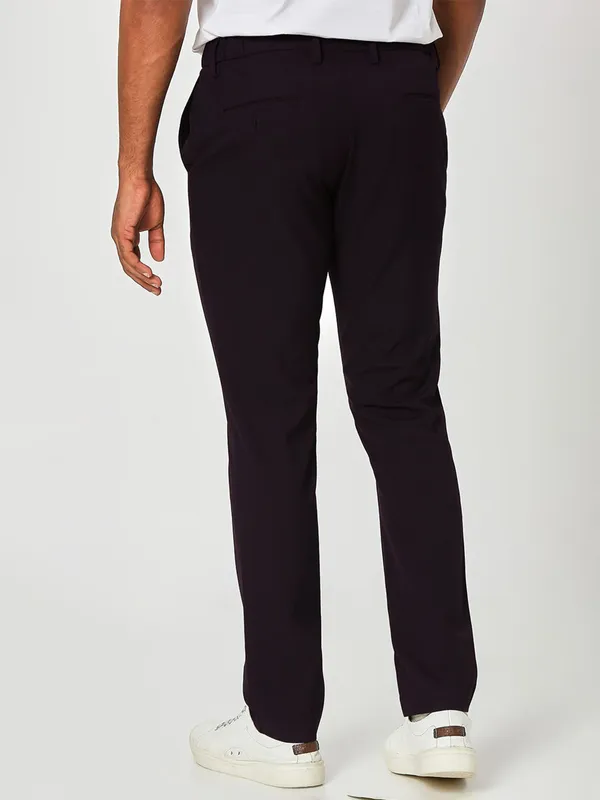 Mufti purple ankle length trouser