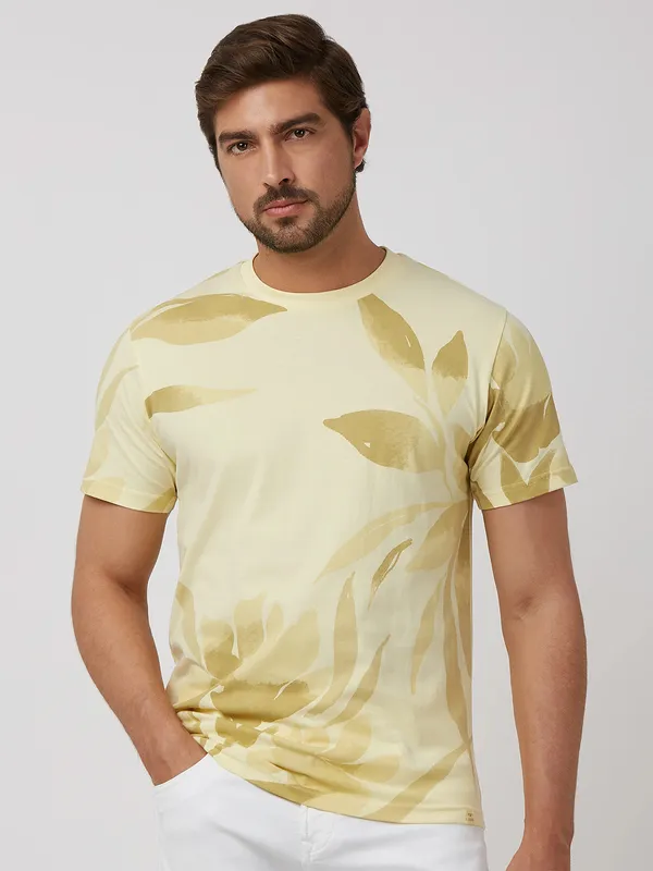 MUFTI round printed cotton t-shirt