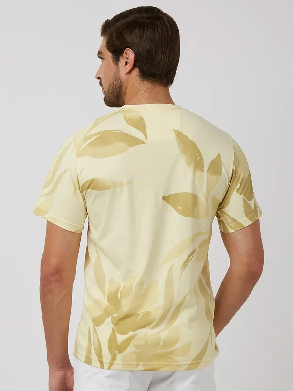 MUFTI round printed cotton t-shirt