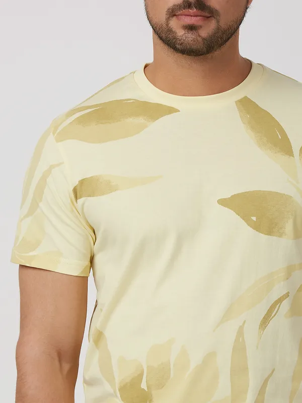 MUFTI round printed cotton t-shirt