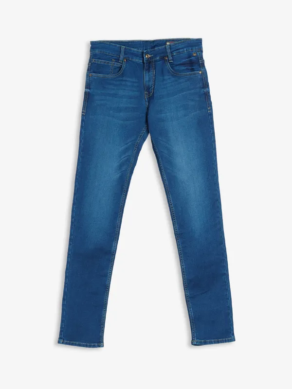 Mufti royal blue washed narrow jeans