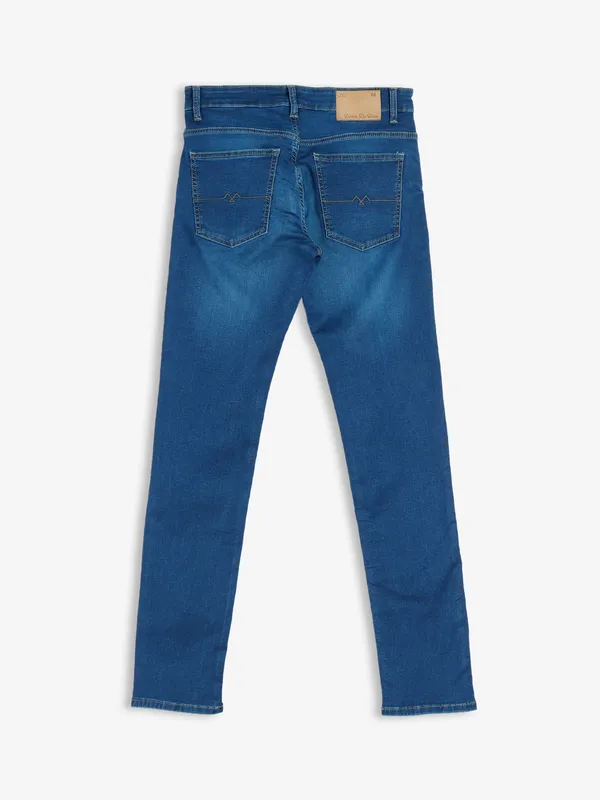 Mufti royal blue washed narrow jeans