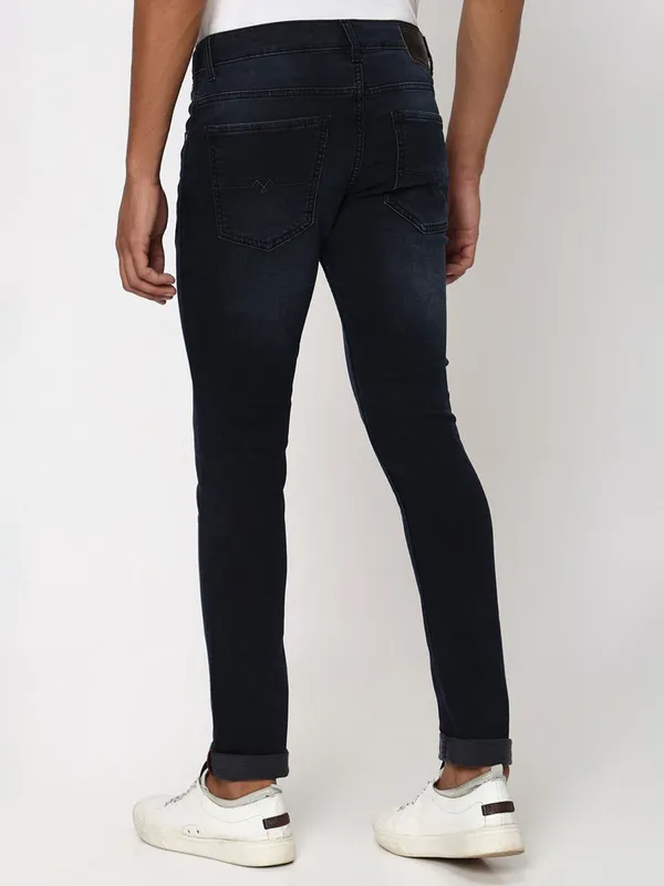 Mufti skinny fit dark navy washed jeans