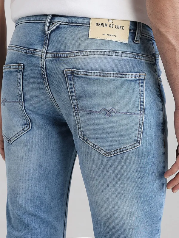 MUFTI sky blue dnim jeans in super slim fitting