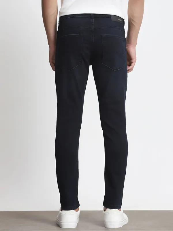 MUFTI solid black ankle lenght fit mens denim