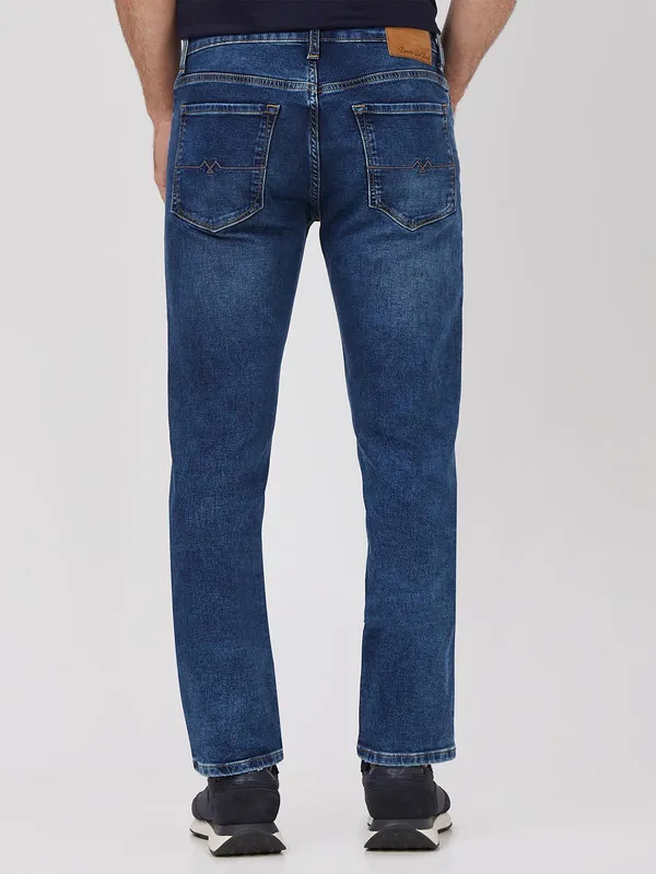 MUFTI stylish dark blue straight fit jeans