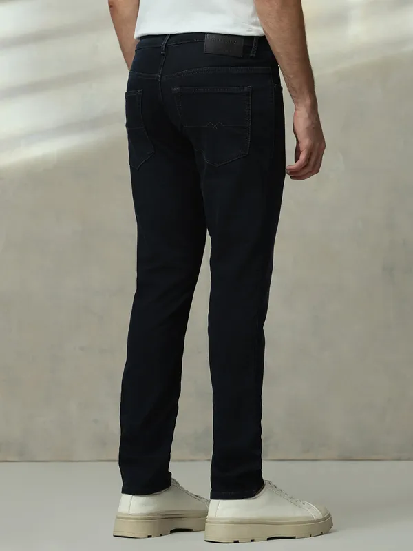 MUFTI washed black skinny fit denim for men