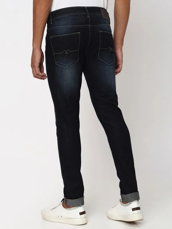 Mufti washed dark navy skinny fit jeans