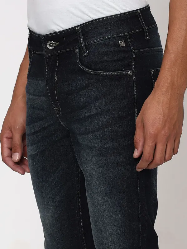 Mufti washed dark navy skinny fit jeans