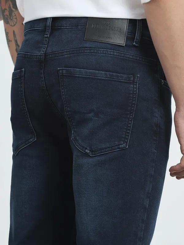 MUFTI washed dark navy super slim denim jeans