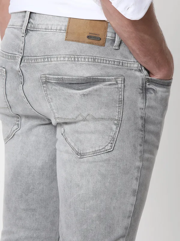 MUFTI grey super slim fit jeans