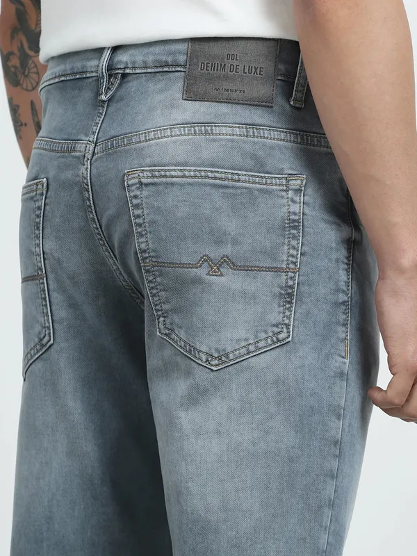 MUFTI washed light grey skinny fit denim jeans
