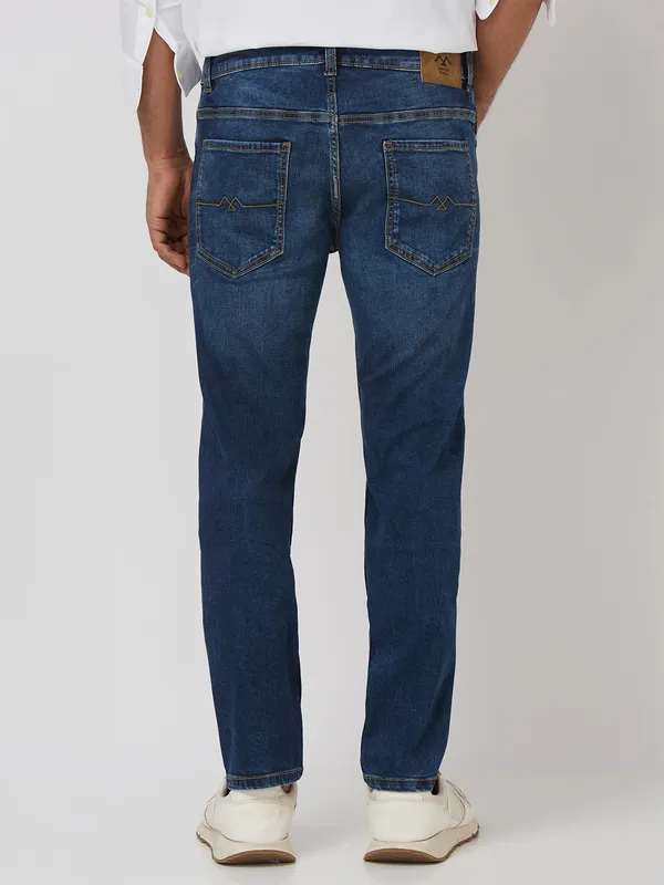 MUFTI washed navy superslim fit denim