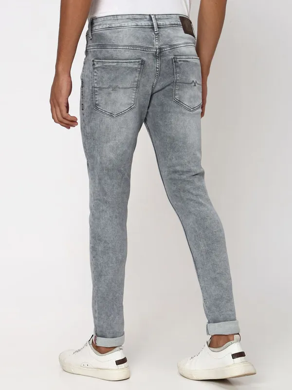 Mufti washed skinny fit grey jeans