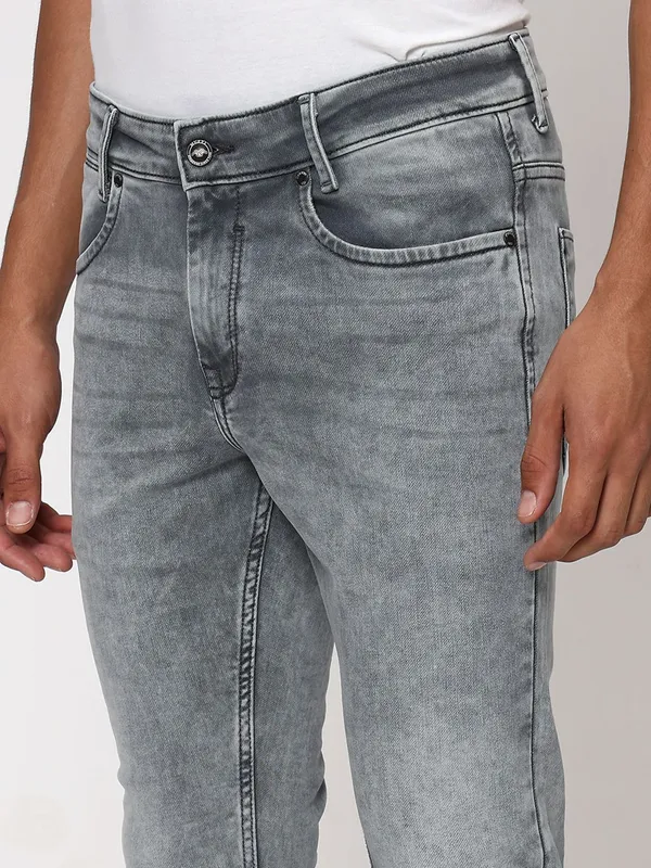 Mufti washed skinny fit grey jeans