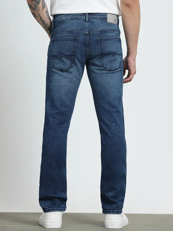 MUFTI washed tinted blue super slim denim jeans