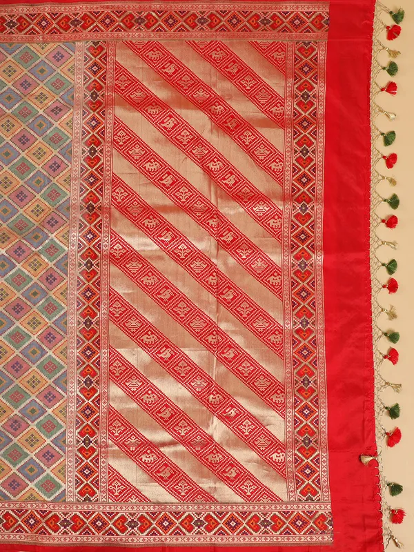 Multi color banarasi silk saree