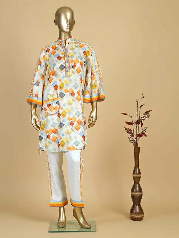 Multi color cotton printed co ord set