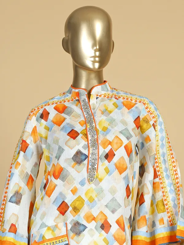 Multi color cotton printed co ord set