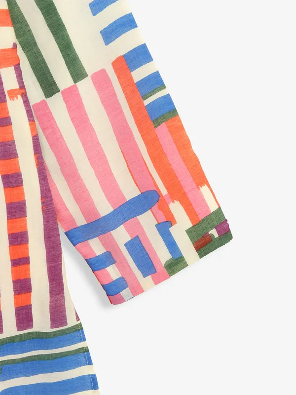 Multi color cotton silk kurta suit for boys