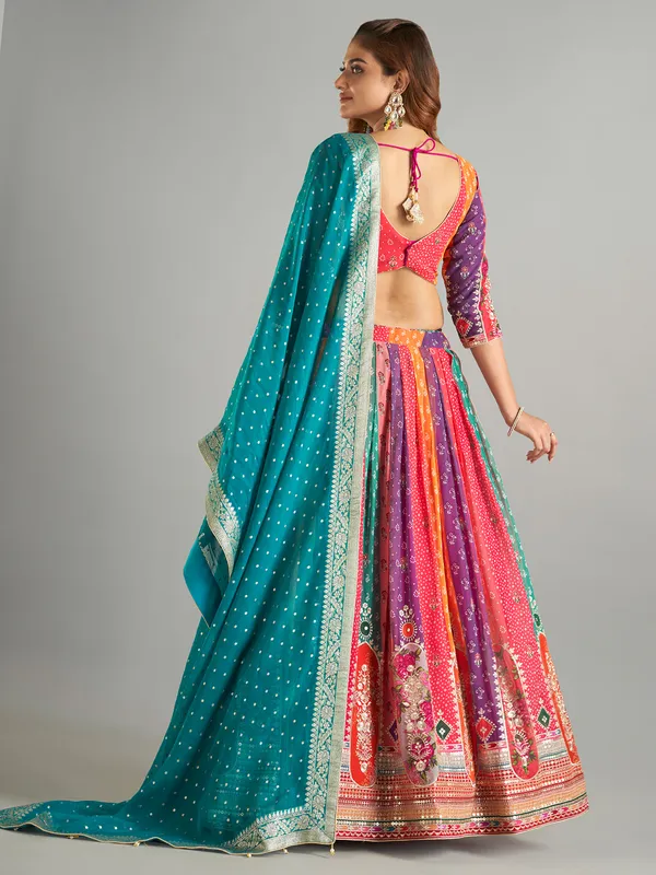 Multi color georgette chaniya choli